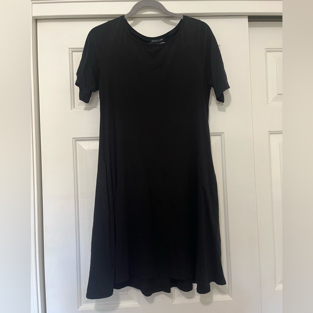 Eileen Fisher Black Short Sleeve Dress